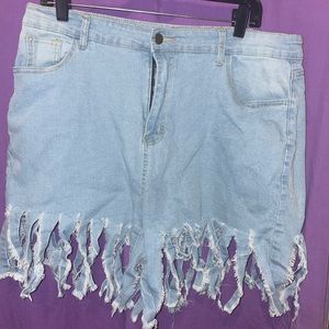 Distressed shorts